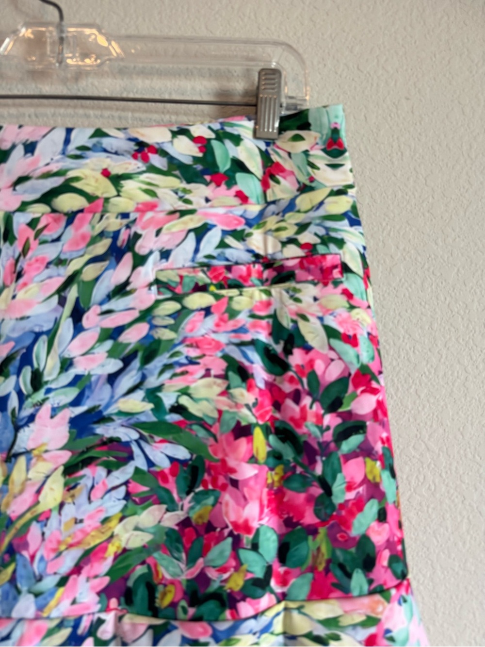 Acegolfs Botanical Floral Print Energy Silky 17" Ruffle Tennis Golf Skirt Size L - Picture 6 of 11